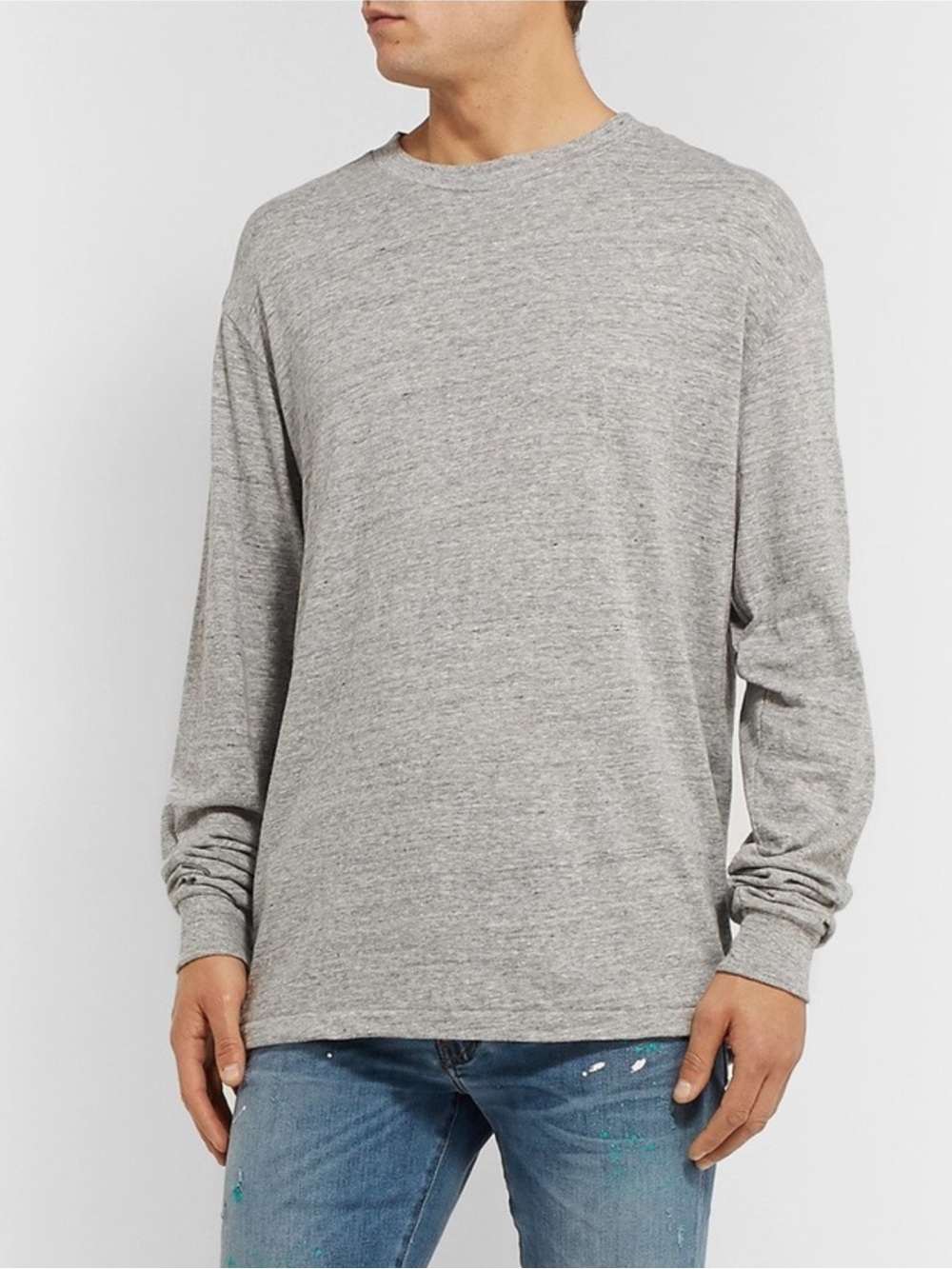 John elliott melange university oversized long sleeve shirt